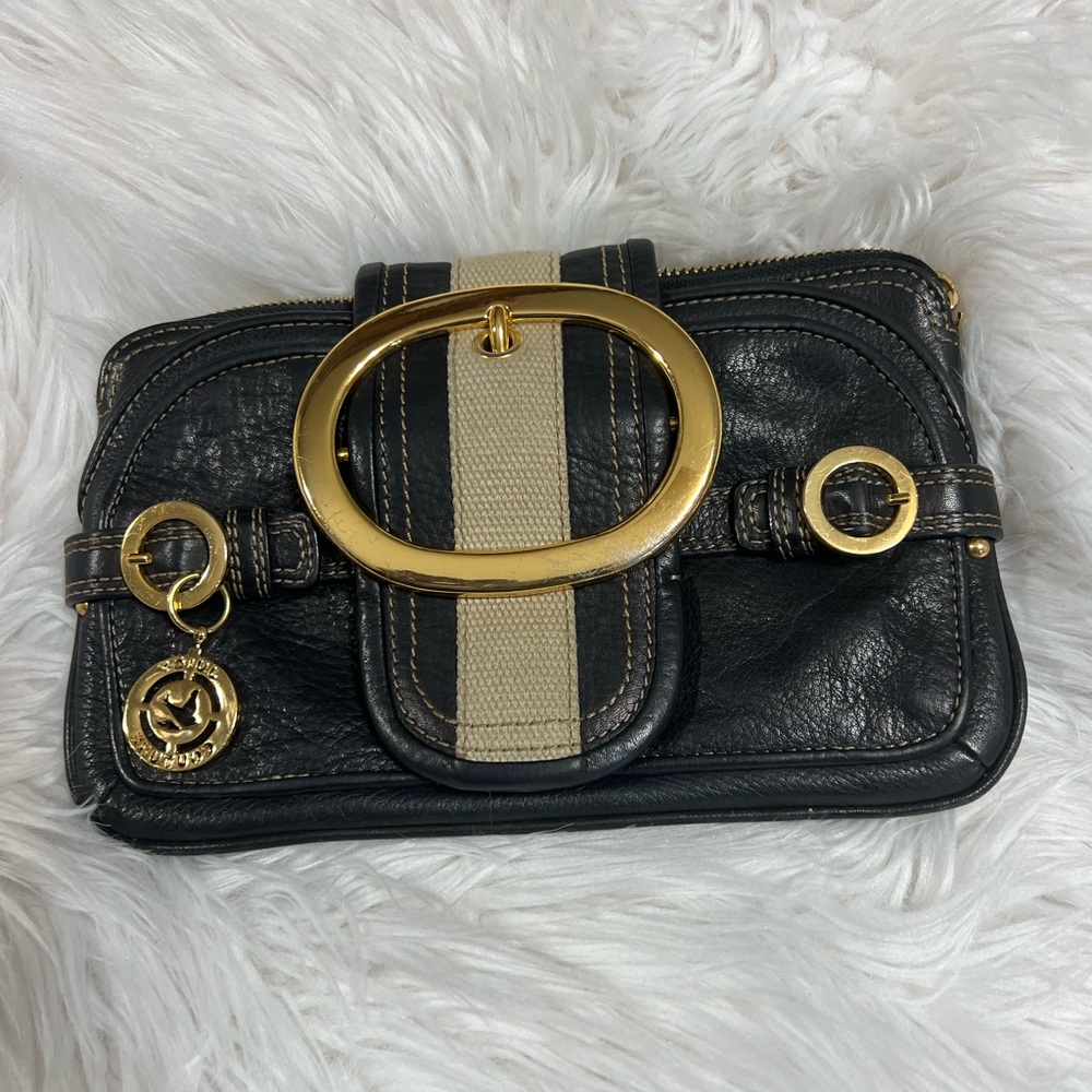 Vintage Juicy Couture Leather Buckle Clutch Bag